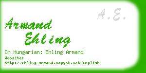 armand ehling business card